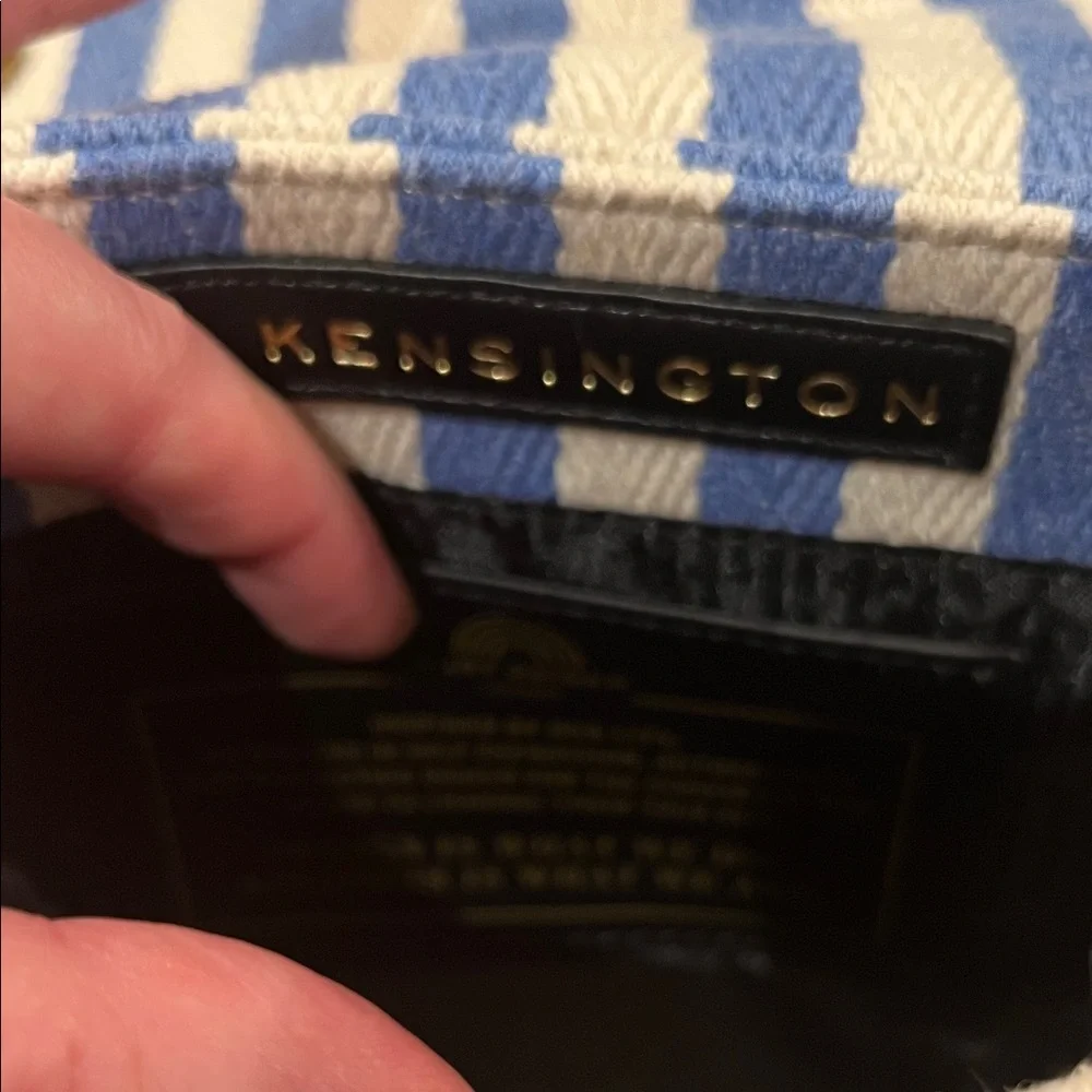 Kurt Geiger Blue and Cream Striped Mini Kensington Bag NWT - Picture 6 of 6
